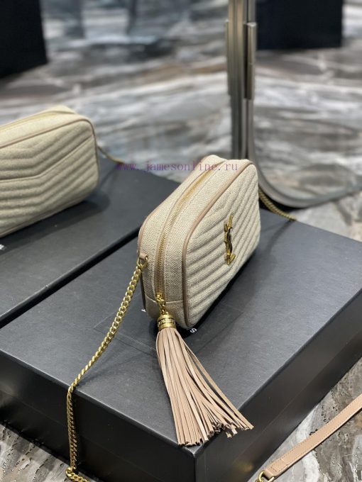 Yves Saint Laurent Bags Apricot colored cotton and linen fabric𝑳𝑶𝑼𝑴𝑰𝑵𝑰𝑩𝑨𝑮 Camera bag, customized with cotton and lin qz0l1pbj - Image 4