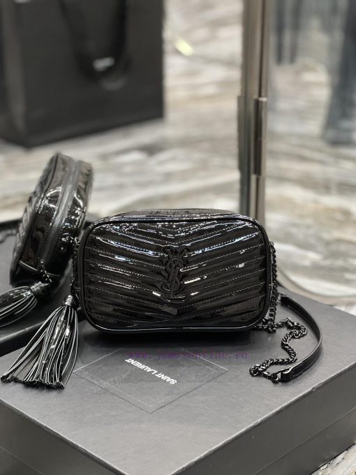 Yves Saint Laurent Bags Black patent leather and black buckle_Top class imported cowhide camera bag, ZP open mold pr ad3hlynh - Image 2
