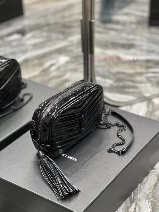 Yves Saint Laurent Bags Black patent leather and black buckle_Top class imported cowhide camera bag, ZP open mold pr ad3hlynh - Image 5