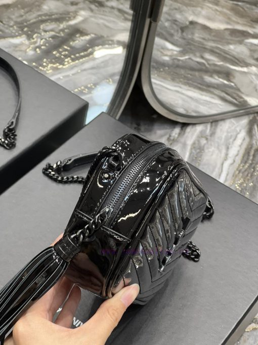 Yves Saint Laurent Bags Black patent leather and black buckle_Top class imported cowhide camera bag, ZP open mold pr ad3hlynh - Image 6