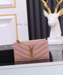 Yves Saint Laurent Bags New Saint Laurent Card Bag Authentic Development [Rose] [Rose] Imported Small Particle Leath n3jgeptu