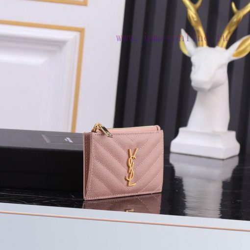 Yves Saint Laurent Bags New Saint Laurent Card Bag Authentic Development [Rose] [Rose] Imported Small Particle Leath n3jgeptu - Image 4