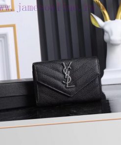 Yves Saint Laurent Bags SLoro Piana two fold short clip wallet card bag, original development, imported calf leather hvvjval5