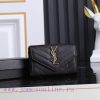 Yves Saint Laurent Bags SLoro Piana two fold short clip wallet card bag, original development, imported calf leather sbrltfrr