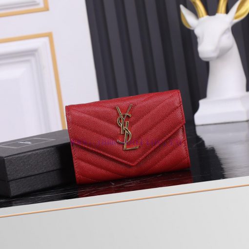 Yves Saint Laurent Bags SLoro Piana two fold short clip wallet card bag, original development, imported calf leather 8oj9r3jl - Image 2
