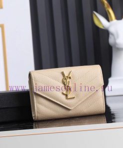 Yves Saint Laurent Bags SLoro Piana two fold short clip wallet card bag, original development, imported calf leather uqdzm4h8