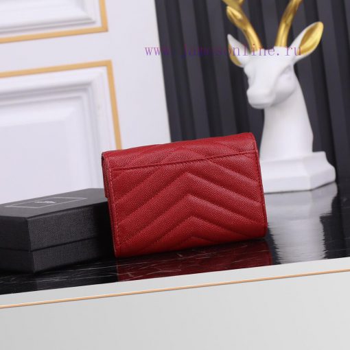 Yves Saint Laurent Bags SLoro Piana two fold short clip wallet card bag, original development, imported calf leather 8oj9r3jl - Image 3