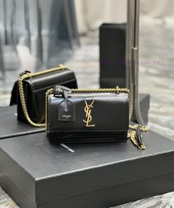 Yves Saint Laurent Bags Sunset_19cmBlack gold buckleThe unbeatable classic toothpick patterned sunset bag has been p 1hphbybs