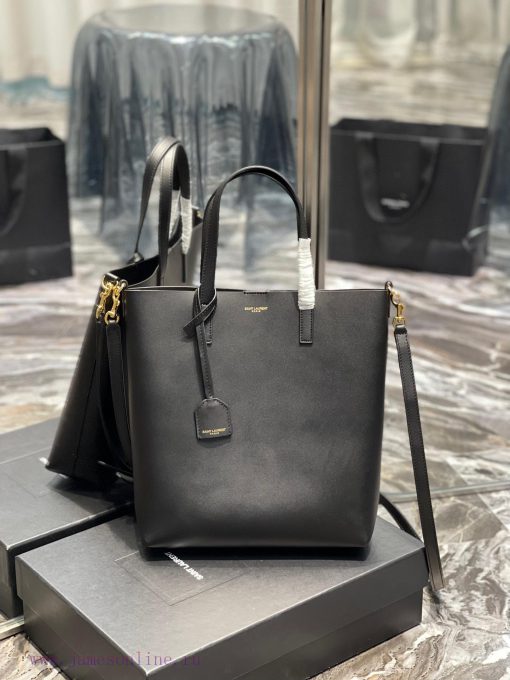 Yves Saint Laurent Bags Shopping Tote bag_A simple and low-key solid color shopping bag, paired with a metal logo pe 5m7rw54f