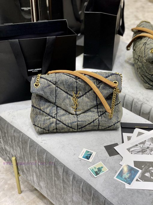 Yves Saint Laurent Bags Loulou Puffer hung up _ 35cmDon't be fooled by this series of denim bags. They have a high a dduvbi20