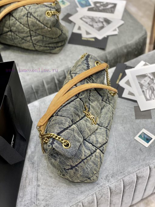 Yves Saint Laurent Bags Loulou Puffer hung up _ 35cmDon't be fooled by this series of denim bags. They have a high a dduvbi20 - Image 4