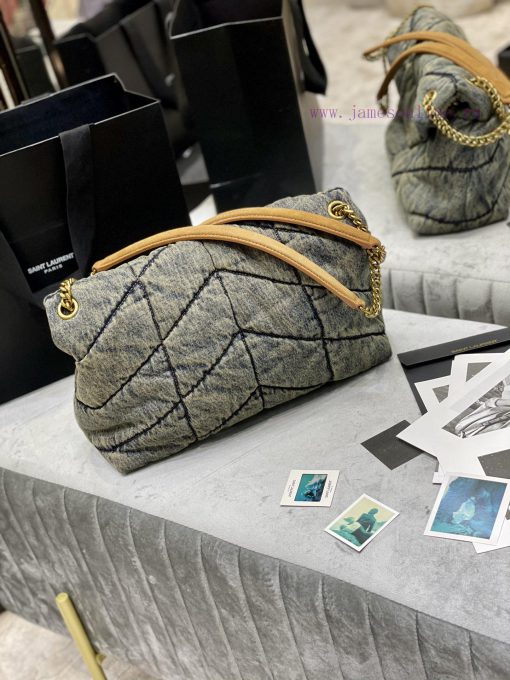 Yves Saint Laurent Bags Loulou Puffer hung up _ 35cmDon't be fooled by this series of denim bags. They have a high a dduvbi20 - Image 6