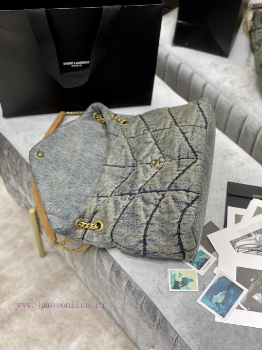 Yves Saint Laurent Bags Loulou Puffer hung up _ 35cmDon't be fooled by this series of denim bags. They have a high a dduvbi20 - Image 9
