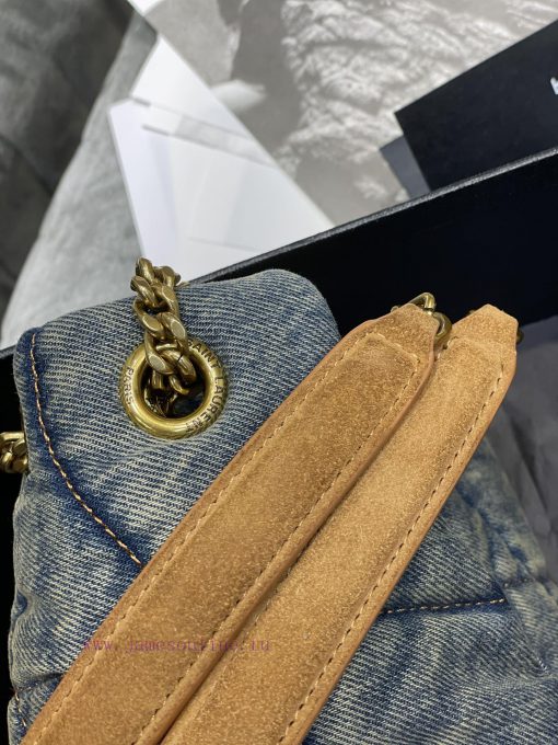 Yves Saint Laurent Bags Loulou Puffer has hung up_Don't be fooled by this series of denim bags. They have a high aes 686f1jvq - Image 5
