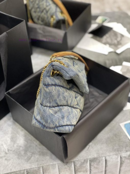 Yves Saint Laurent Bags Loulou Puffer has hung up_Don't be fooled by this series of denim bags. They have a high aes 686f1jvq - Image 6