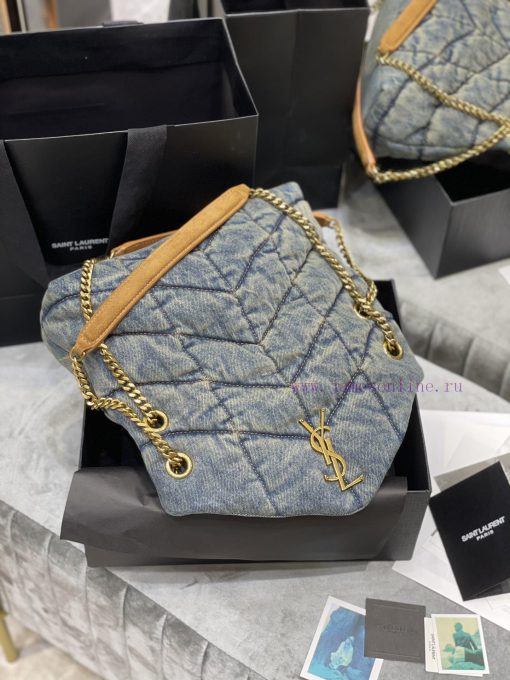 Yves Saint Laurent Bags Loulou Puffer has hung up_Don't be fooled by this series of denim bags. They have a high aes 686f1jvq - Image 7