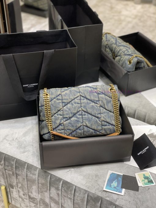 Yves Saint Laurent Bags Loulou Puffer has hung up_Don't be fooled by this series of denim bags. They have a high aes 686f1jvq - Image 8