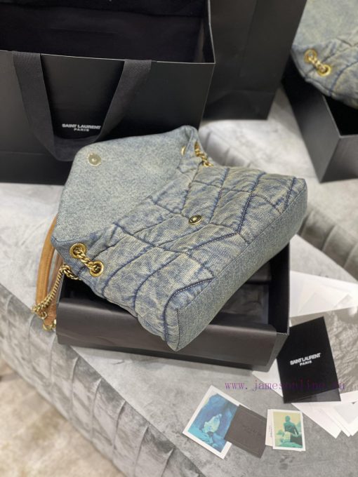 Yves Saint Laurent Bags Loulou Puffer has hung up_Don't be fooled by this series of denim bags. They have a high aes 686f1jvq - Image 9
