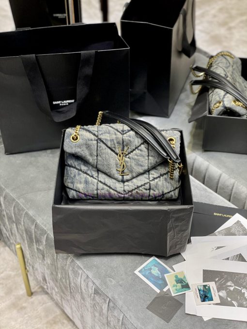 Yves Saint Laurent Bags Loulou Puffer hung up - Black shoulder strapDon't be fooled by this series of denim bags. Th h7u2yblb