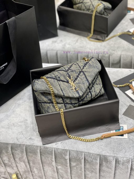 Yves Saint Laurent Bags Loulou Puffer hung up _ 23cmDon't be fooled by this series of denim bags. They have a high a cgx2vqni - Image 3