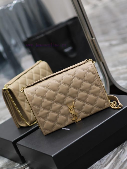 Yves Saint Laurent Bags Becky_25cm ApricotBecky diamond stitched lambskin chain bagAbsolutely right, it belongs to t 28uhg7pq - Image 3