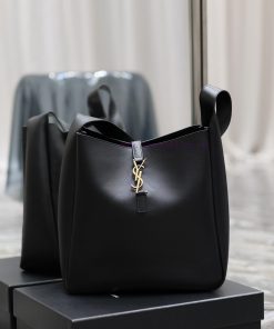 Yves Saint Laurent Bags Original orderLE 5A ̀ 7_ Large Smooth Leather Soft Handbag Large, Korean Star Same Style Hob i2n9uz51