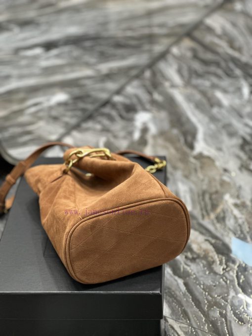 Yves Saint Laurent Bags LE MAILLON's new hook and loop bucket bag is made of Italian gold buckle suede, which is ver 26arta52 - Image 10