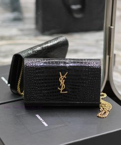 Yves Saint Laurent Bags CASSANDRE Chain PackA super practical small bag made of Italian imported original crocodile l509j2s4