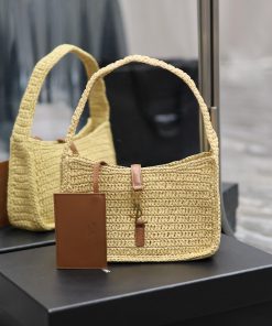 Yves Saint Laurent Bags Apricot colored large sizeLE 5 A ̀ 7 armpit woven bag for la~Full of artistic atmosphere, th leoqmhkf