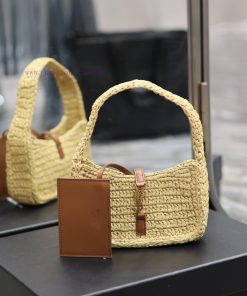 Yves Saint Laurent Bags Apricot Small_LE 5 A ̀ 7 armpit woven bag for la~Full of artistic atmosphere, the Lafite gra ir1t0hq6