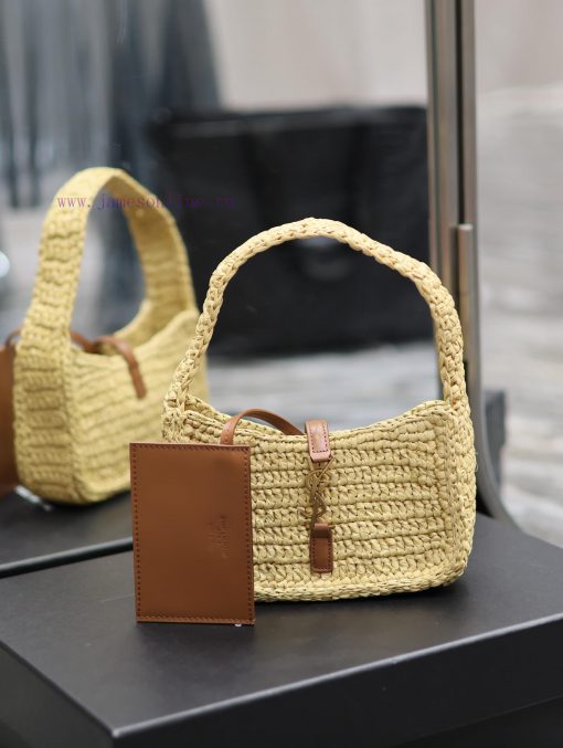 Yves Saint Laurent Bags Apricot Small_LE 5 A ̀ 7 armpit woven bag for la~Full of artistic atmosphere, the Lafite gra ir1t0hq6