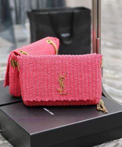 Yves Saint Laurent Bags Rose redKate_ Lafite Grass Vine Weaving Craft Chain BagFull of artistic atmosphere~Lafite gr 0aj6aok7
