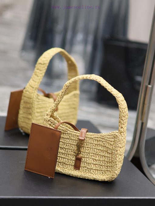 Yves Saint Laurent Bags Apricot Small_LE 5 A ̀ 7 armpit woven bag for la~Full of artistic atmosphere, the Lafite gra ir1t0hq6 - Image 3