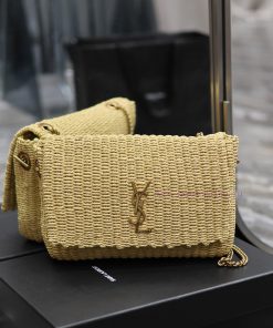 Yves Saint Laurent Bags Apricot colorKate_ Lafite Grass Vine Weaving Craft Chain BagFull of artistic atmosphere~Lafi ibduwwff
