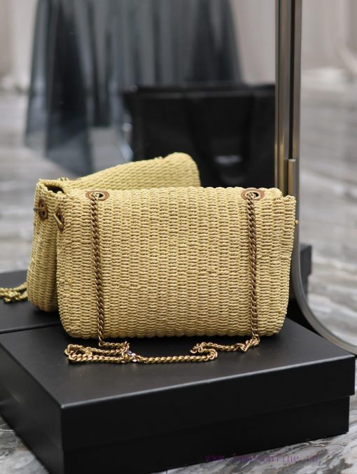 Yves Saint Laurent Bags Apricot colorKate_ Lafite Grass Vine Weaving Craft Chain BagFull of artistic atmosphere~Lafi ibduwwff - Image 7
