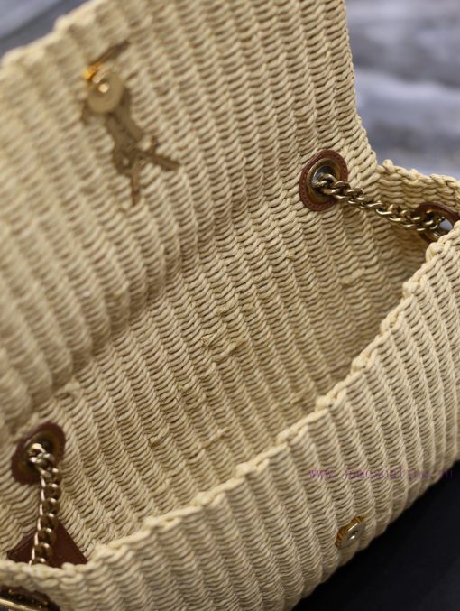 Yves Saint Laurent Bags Apricot colorKate_ Lafite Grass Vine Weaving Craft Chain BagFull of artistic atmosphere~Lafi ibduwwff - Image 10