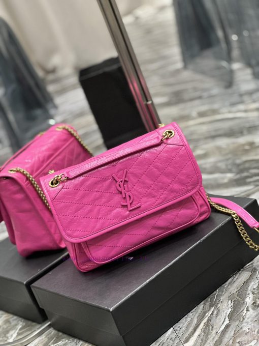 Yves Saint Laurent Bags Barbie Pink Pop Nikki NewBreakthrough in using used oil wax cowhide, the waxing effect is a o6bbpxnl - Image 3