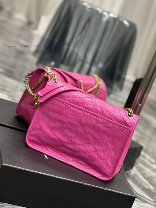 Yves Saint Laurent Bags Barbie Pink Pop Nikki NewBreakthrough in using used oil wax cowhide, the waxing effect is a o6bbpxnl - Image 6