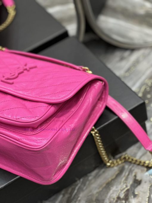 Yves Saint Laurent Bags Barbie Pink Pop Nikki NewBreakthrough in using used oil wax cowhide, the waxing effect is a o6bbpxnl - Image 8