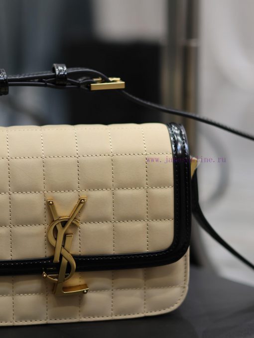 Yves Saint Laurent Bags 𝑺𝑶𝑳𝑭𝑬𝑹𝑰𝑵𝑶 𝑩𝑶𝑿 Apricot suede plaid with patent leather, 19cmMust be popular, it has already c ejj6i5cz - Image 4