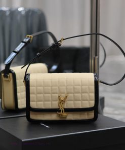 Yves Saint Laurent Bags NEWFull border black patent leather with apricot suede plaice_23cmSOLFERINO BOX_ is a must-h g3cgok1w