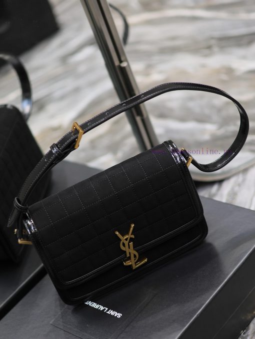 Yves Saint Laurent Bags NEWFull border black patent leather with black suede plaice_23cmSOLFERINO BOX_ is a must-hav x66urepy - Image 5