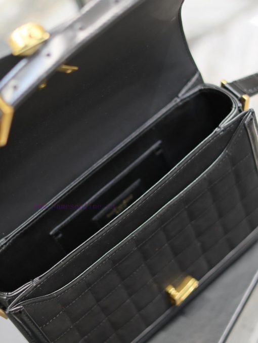 Yves Saint Laurent Bags NEWFull border black patent leather with black suede plaice_23cmSOLFERINO BOX_ is a must-hav x66urepy - Image 10