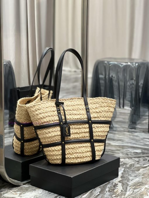 Yves Saint Laurent Bags PANIER Medium Lafite Grass and Smooth Leather HandbagPANIER Medium Handbag _ Adorned with eq g3yxc9z3 - Image 3