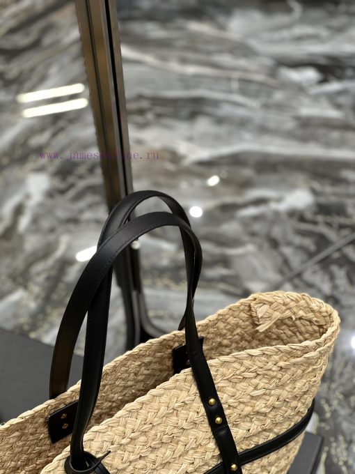Yves Saint Laurent Bags PANIER Medium Lafite Grass and Smooth Leather HandbagPANIER Medium Handbag _ Adorned with eq g3yxc9z3 - Image 6