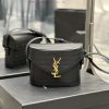 Yves Saint Laurent Bags JUNE Box Bag - Black Crocodile Pattern with Gold BuckleAdopting a front flip cover and a sha lofithgk