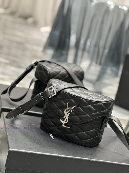 Yves Saint Laurent Bags JUNE Quilted Sheepskin Box Bag with Black Silver BuckleAdopting a front flip cover and a sha 1revpkgp - Image 3