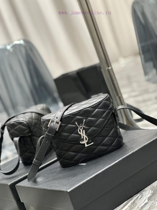 Yves Saint Laurent Bags JUNE Quilted Sheepskin Box Bag with Black Silver BuckleAdopting a front flip cover and a sha 1revpkgp - Image 4