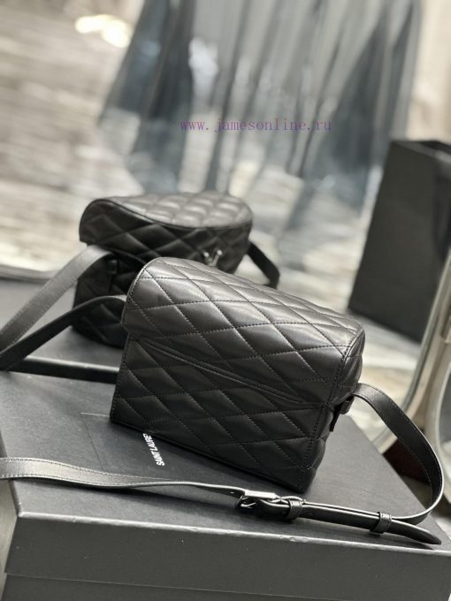 Yves Saint Laurent Bags JUNE Quilted Sheepskin Box Bag with Black Silver BuckleAdopting a front flip cover and a sha 1revpkgp - Image 7