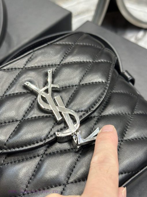 Yves Saint Laurent Bags JUNE Quilted Sheepskin Box Bag with Black Silver BuckleAdopting a front flip cover and a sha 1revpkgp - Image 9